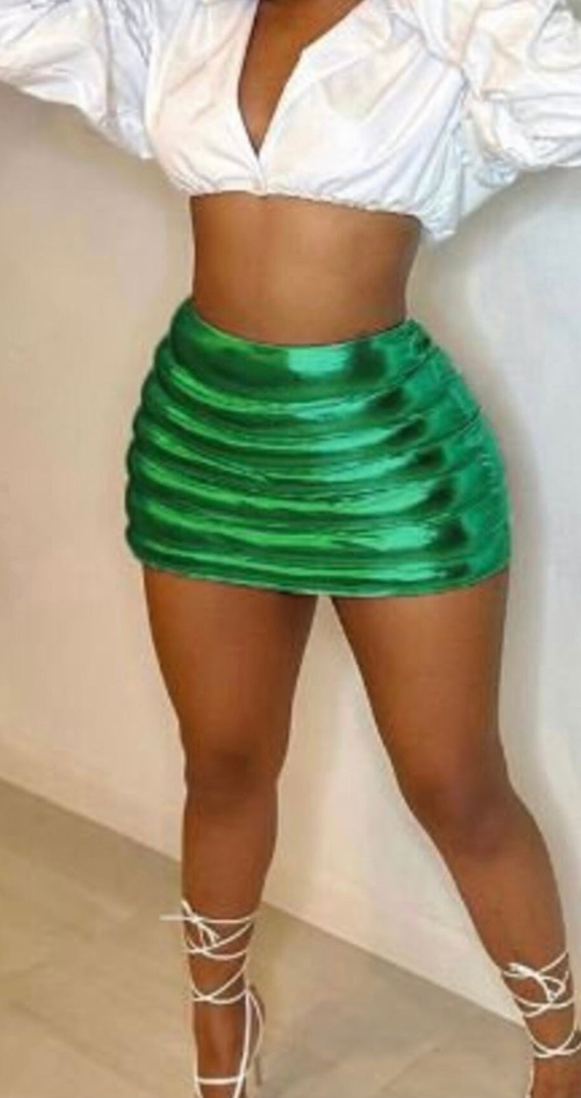 Metallic Bubble Skirt