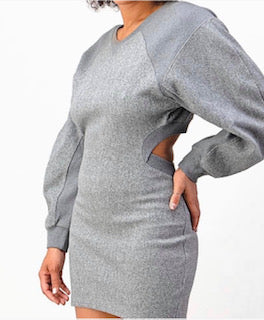 Cut-Out Bodycon Sweatshirt Dress